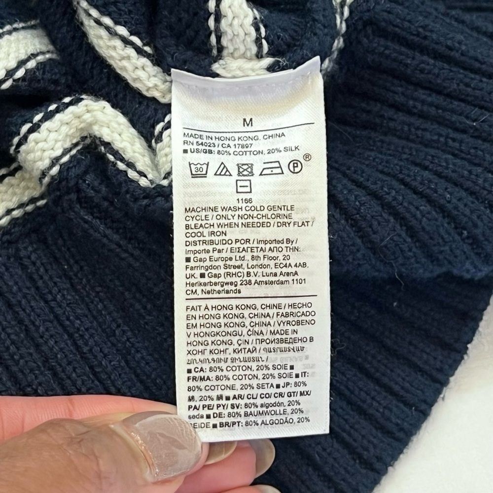 Cotton-silk crew neck sweater - Picture 8 of 8
